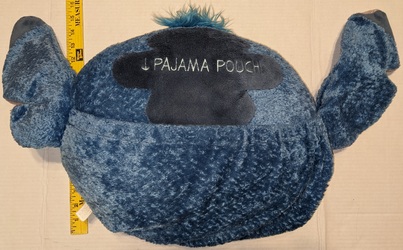 Disney_Stitch_overnite_pillow_20231218_221614177.jpg Disney Stitch, Large Blue Plush overnite pillow with pajama pouch: $27.79
