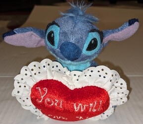 Disney_Stitch_plush_Valentine_small_20240124_191243041.jpg Disney Stitch, plush Valentine theme, small: $24.77