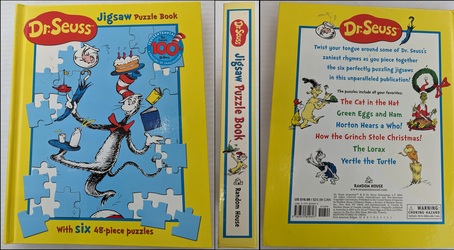 Dr. Seuss Jigsaw Puzzle Book; Collection of six 48-piece jigsaw puzzles, New: $10,059