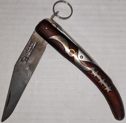 Okapi South Africa with LOCK RING Knife, Moon and Star Design, used, 10in/25cm: $31