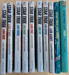 STAR TREK Paperback Book Log One-Ten by Alan Dean Foster, Complete Set, Used: $10,029